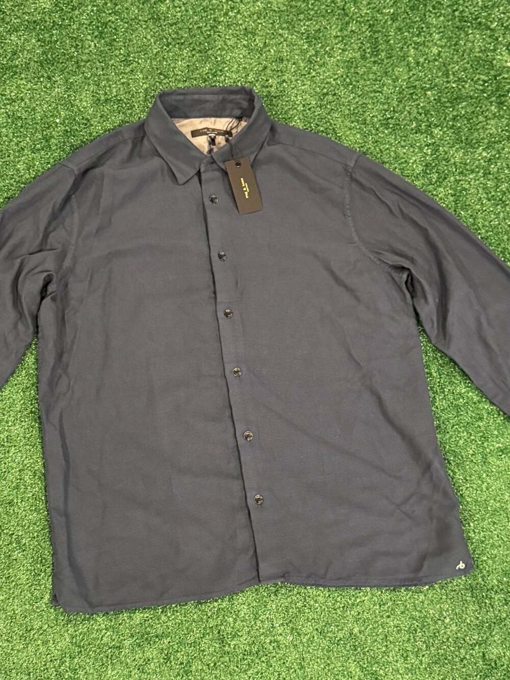 Rag & Bone Dalton LS Shirt Moonlight Blue Men's Medium New With Tags - Picture 3 of 9